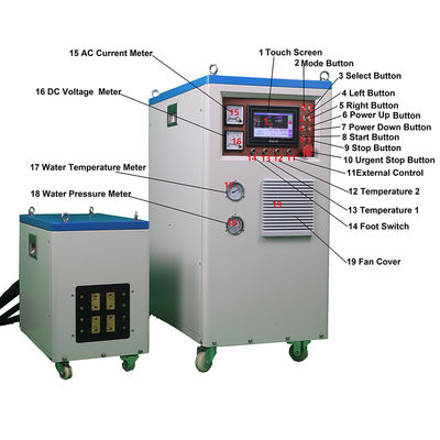 Guter Preis Präzisions-Induktionsschmiedmaschine MF-300KW Induktionsheizung 2600.C Max-Temperatur Online