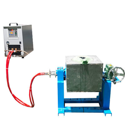 Guter Preis 50kg automatischer Kippofen mit Stahlgehäuse und Graphittiegel für Schmelzleistung Online
